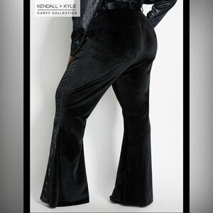 Ashley Stewart Kendall And Kylie Velvet Tuxedo Pants 18/20/22 Curvy Collection